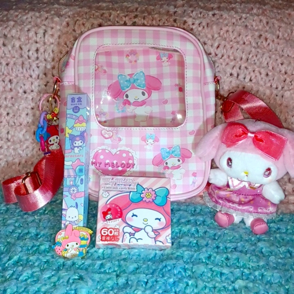 My Melody Peek a Boo Bag and My Melody Plush